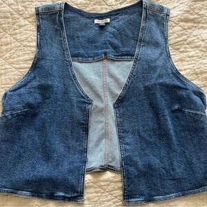 American Eagle Outfitters Blue Denim Vest